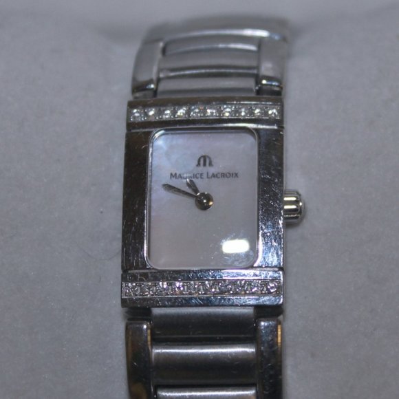 Maurice Lacroix Miros Quartz Swiss Diamond MOP Watch w Case Xtra Link Rtl $2175 - Picture 3 of 11